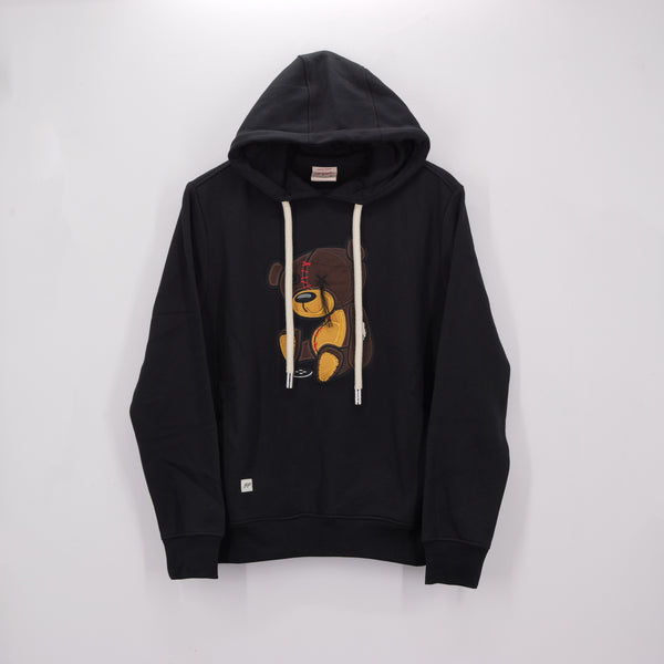 BIG TEDDY GRID HOODIE BLACK