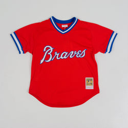 Mitchell & Ness - MLB Atlanta Braves Batting Practive Jersey Small / Red