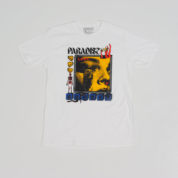 BROKEN HEART TEE WHITE/YELLOW/RED