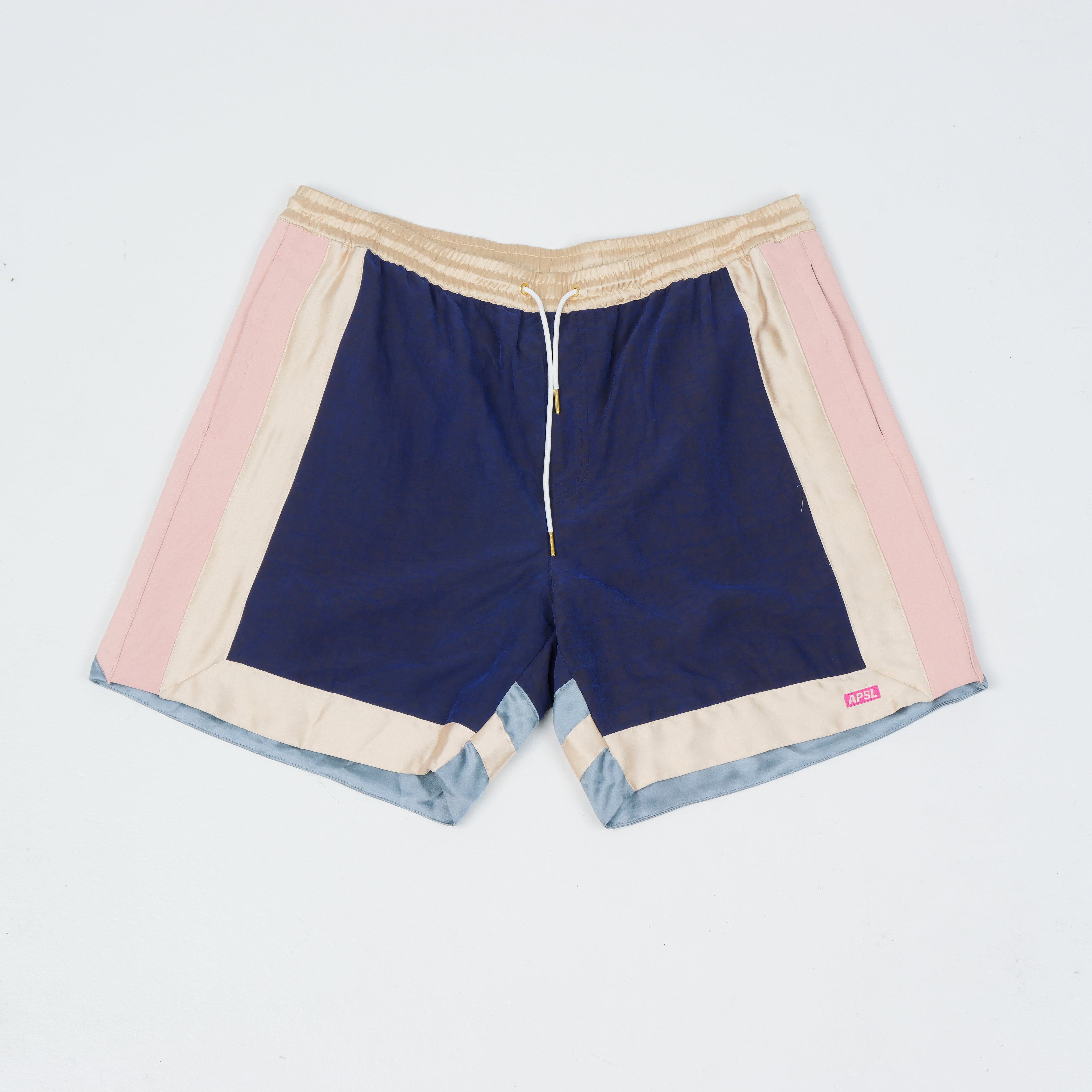 GERARD SILK SHORTS NAVY/PINK