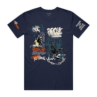 PAIN IS NOTHING TEE NAVY