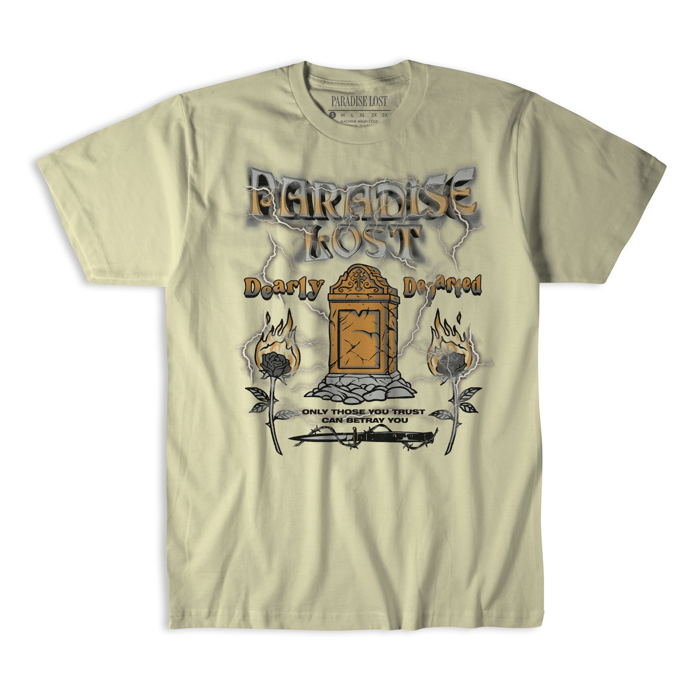 SUCH IS LIFE TEE NATURAL/ORANGE