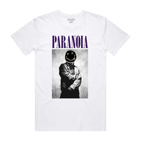 PARANOIA TEE WHT/PURP