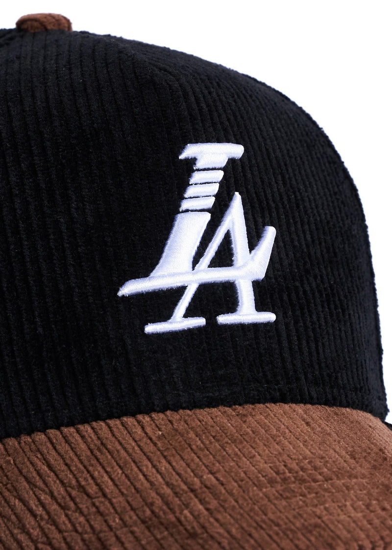 PARADISE LA CORDUROY HAT BLACK/BROWN