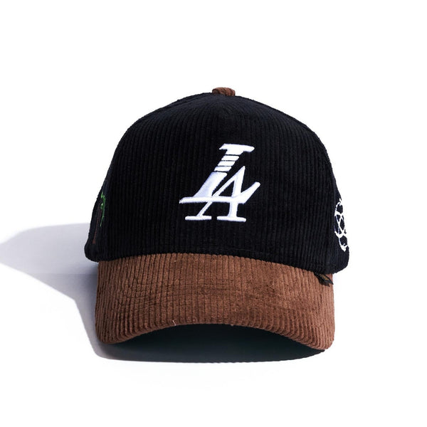 PARADISE LA CORDUROY HAT BLACK/BROWN