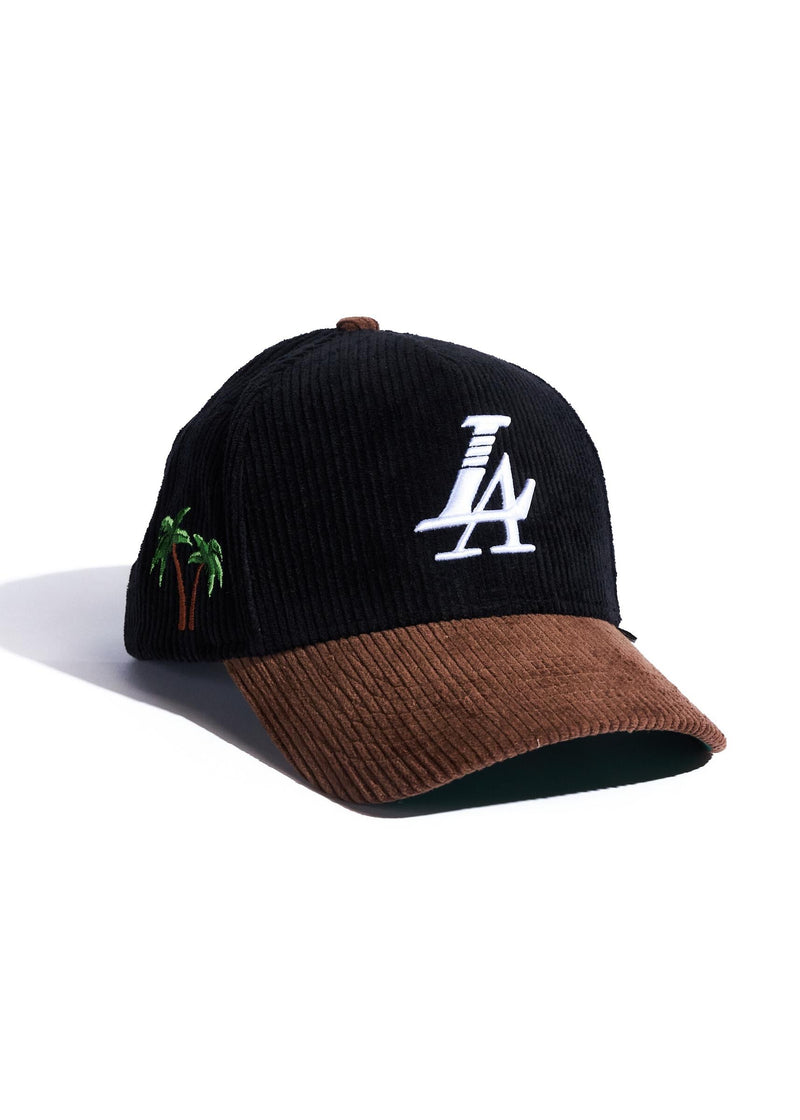 PARADISE LA CORDUROY HAT BLACK/BROWN