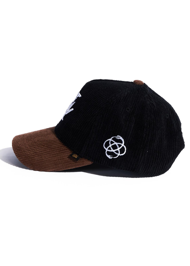 PARADISE LA CORDUROY HAT BLACK/BROWN