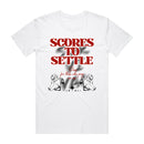 SCORES TEE WHITE/RED