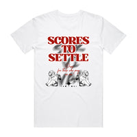 SCORES TEE WHITE/RED