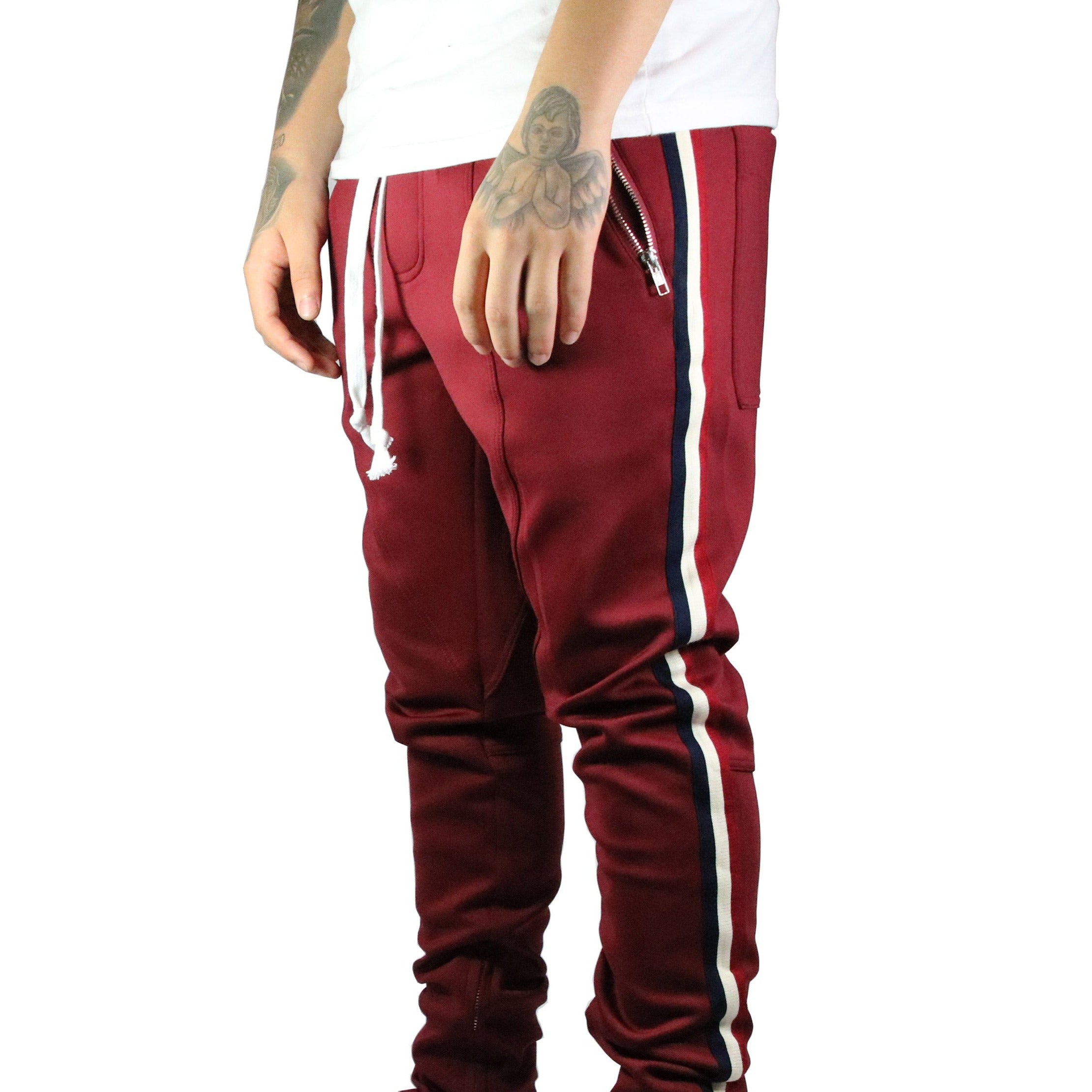 SRVL Track Pants Burgundy