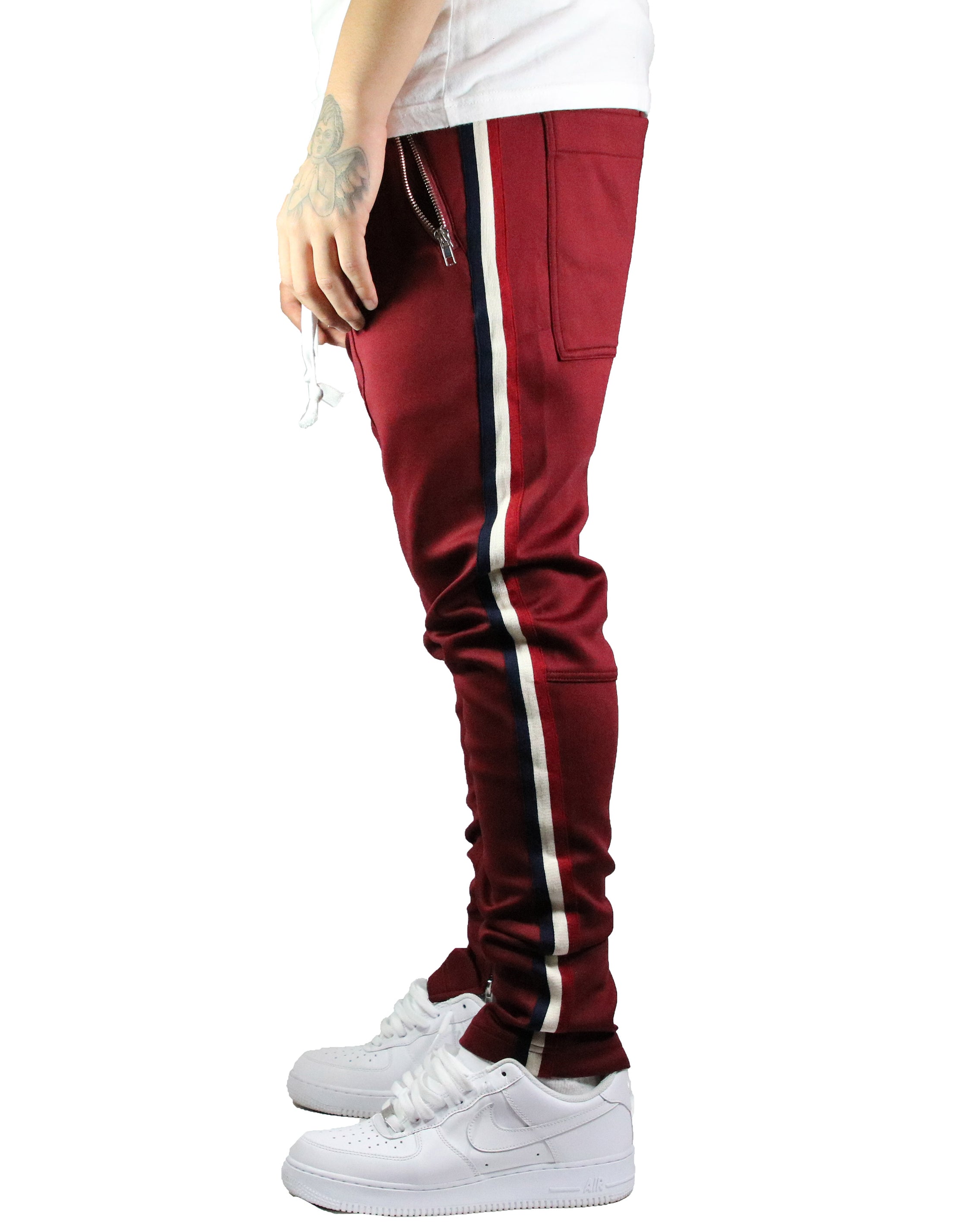 SRVL Track Pants Burgundy