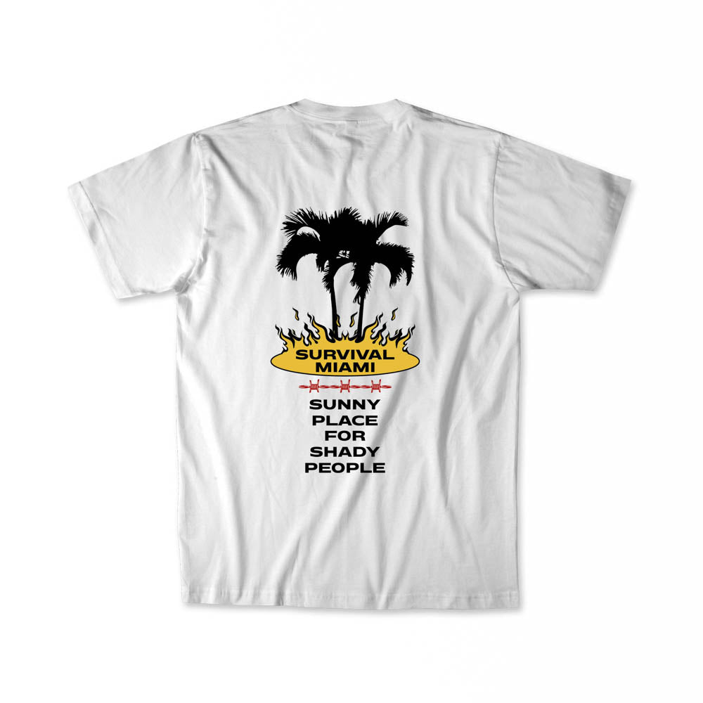 SHADY ISLAND TEE WHITE/YELLOW