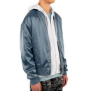 SATIN ESSENTIAL BOMBER BLU