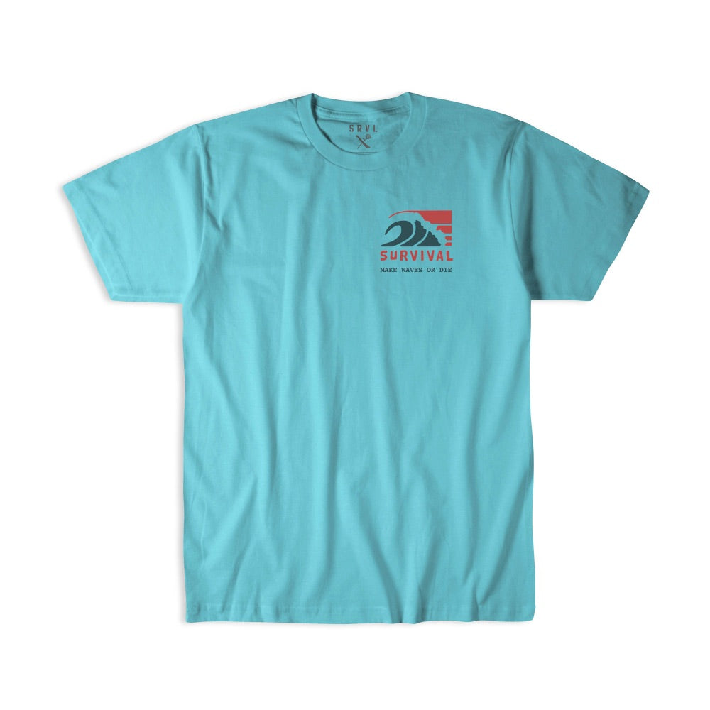 MAKE WAVES TEE AQUA