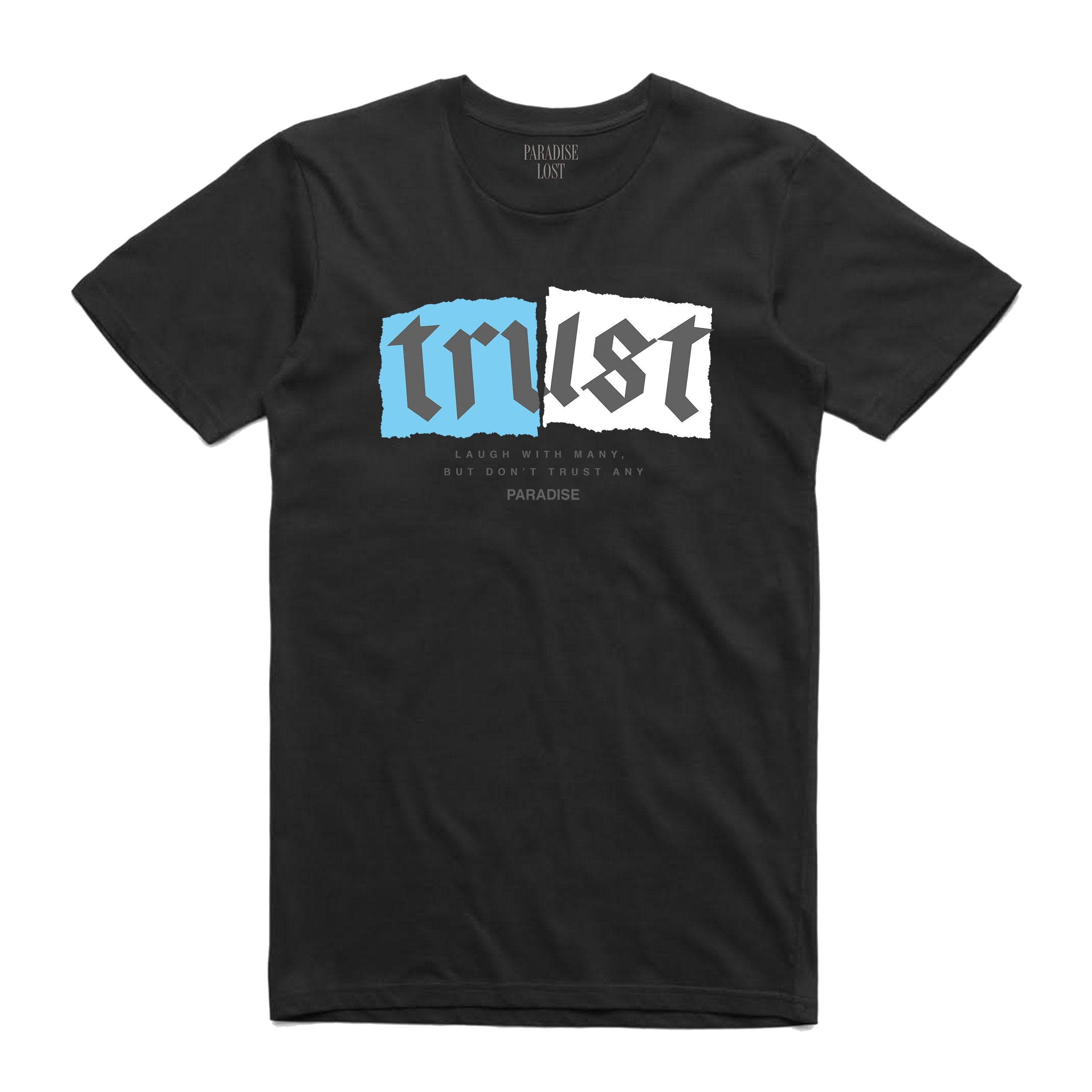 TRUST TEE BLACK/BLUE/GREY