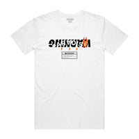 WARNING 2.0 TEE WHT/ORG