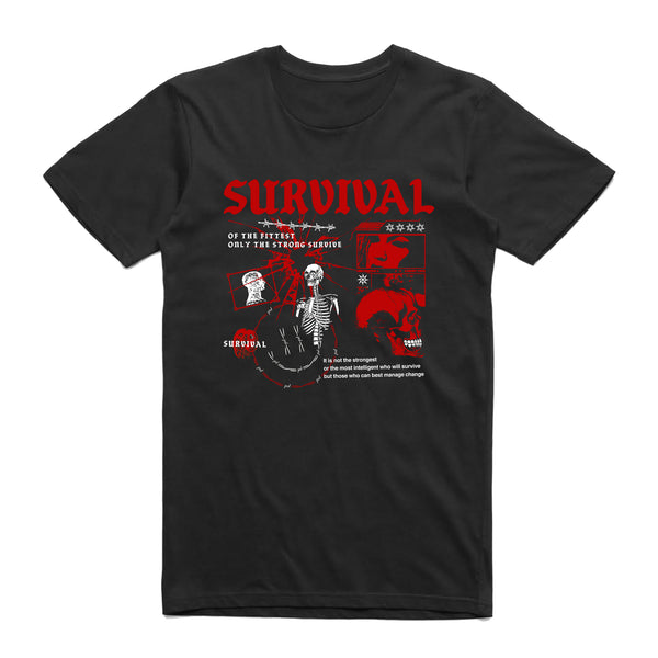 WHO WILL SURVIVE TEE BLACK/RED