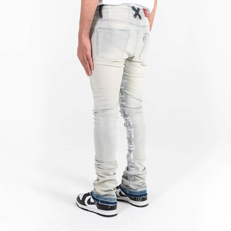 AGAINST ALL ODDS STACKED JEANS LT.WASH