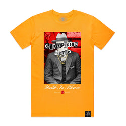 SILENT HUSTLE CAPONE TEE GOLD
