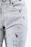 ZENOS WORD JEANS WHITE