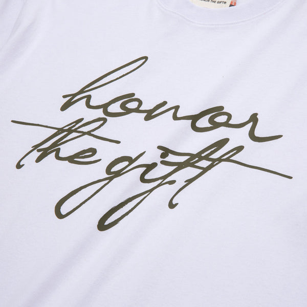 HTG SCRIPT TEE WHITE