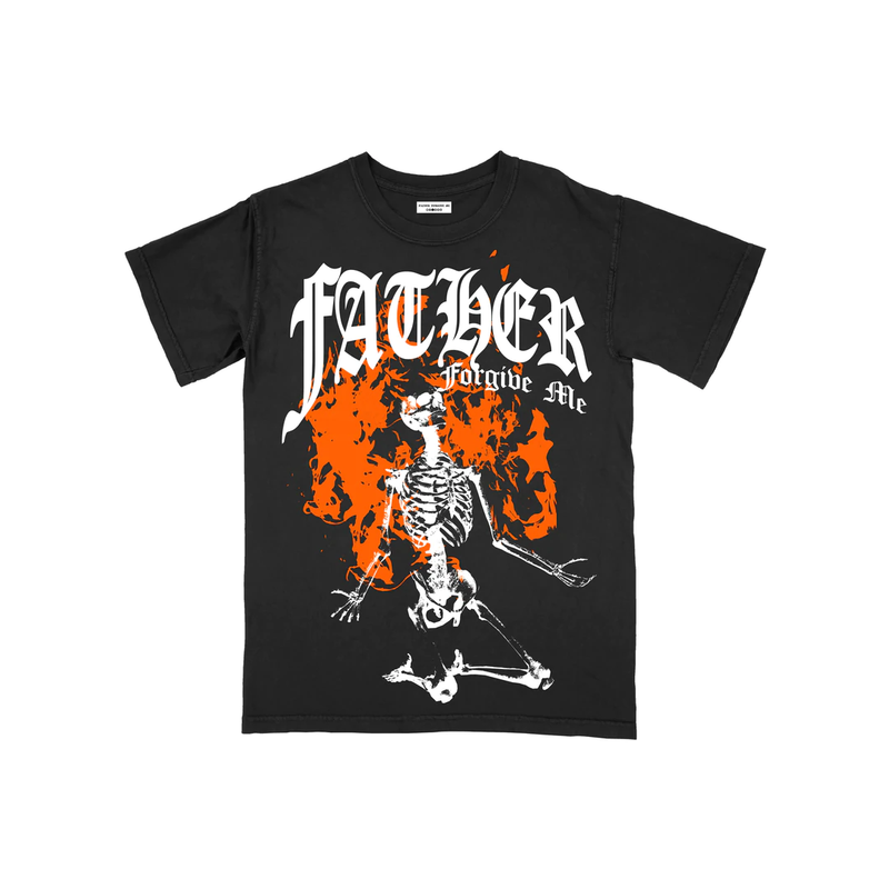 IN THE FLAMES TEE BLACK