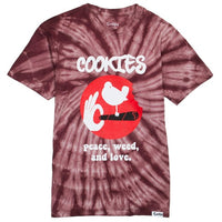 COOKSTOCK TIE DYE TEE BURGUNDY