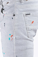 ZENOS WORD JEANS WHITE