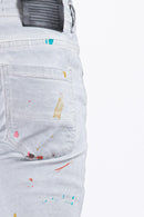 ZENOS WORD JEANS WHITE