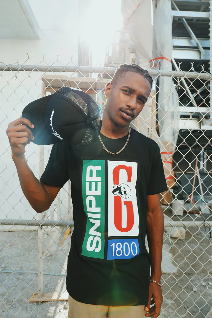 1800 BLOCK TEE BLACK