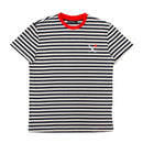 SOTF STRIPED TEE NVY/RED LOGO