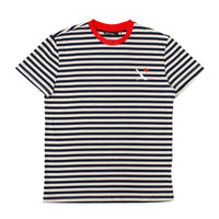 SOTF STRIPED TEE NVY/RED LOGO