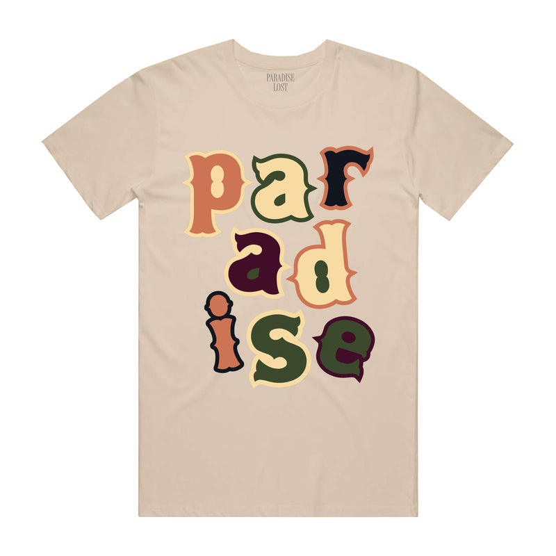 PARADISE LETTERS TEE NATURAL