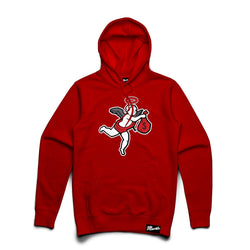 Chenille Patch Angel Hoodie Red